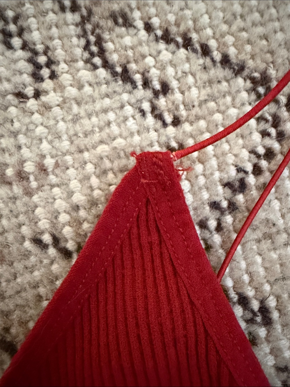 Rust Red Ribbed Bodysuit - Picture 5 of 6